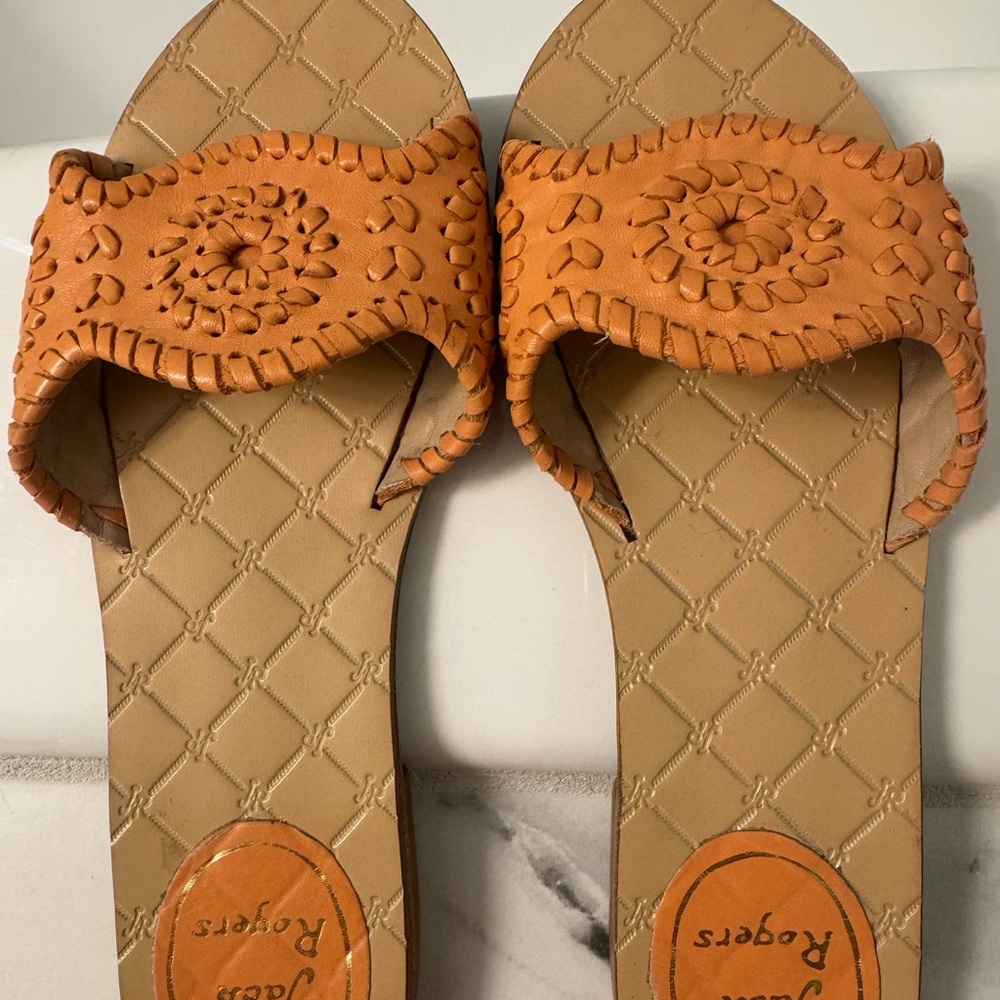 Jack Rogers Women's Orange/Tan Sandals